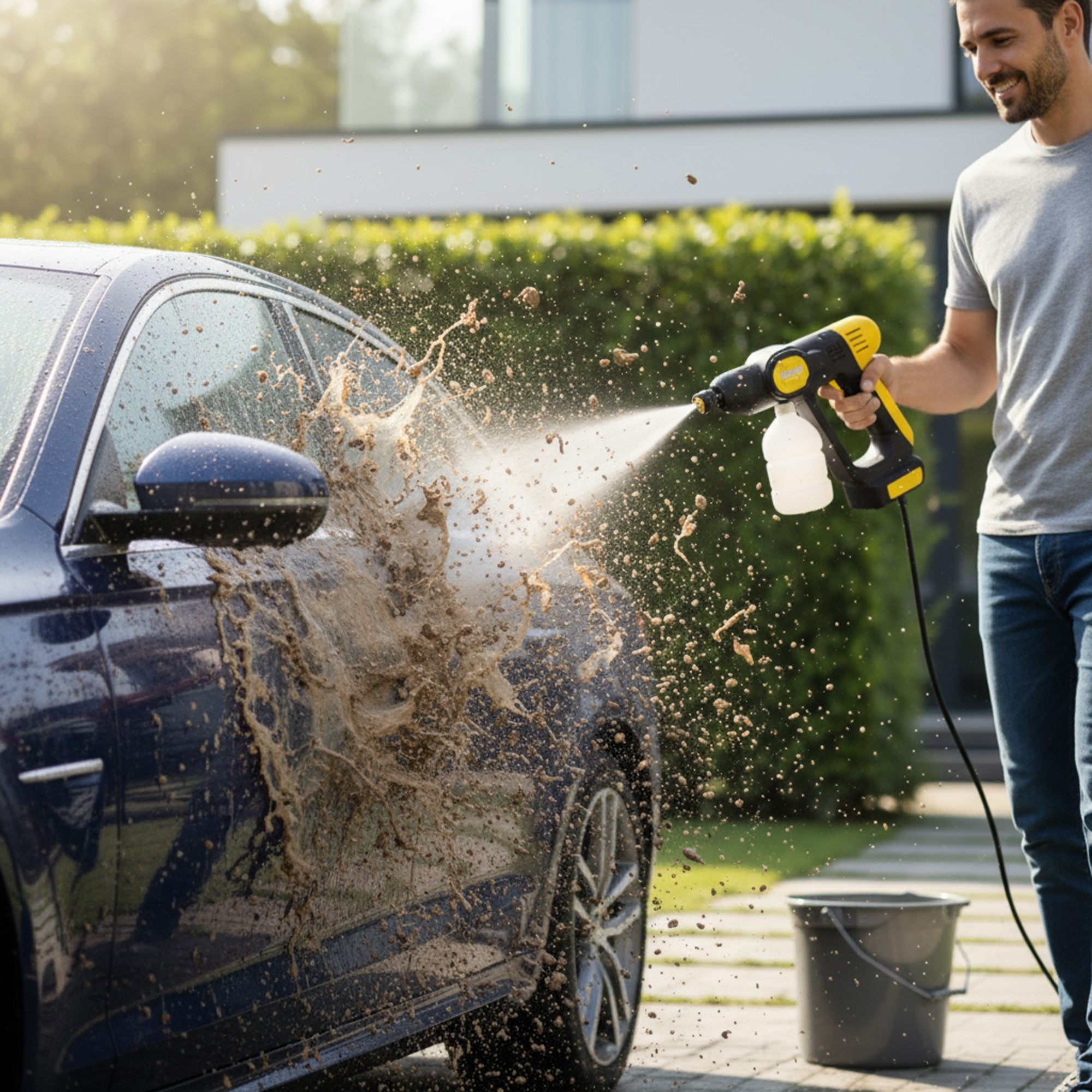 مرش غسيل السيارات بضغط عالي DENX بقوة 180W 20000 بضمان عامين - الصورة 5